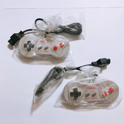 Brand New 2 Nintendo AV Famicom Controller NES Famicom Dogbone Dog Bone HVC-102 - Image 1 of 4