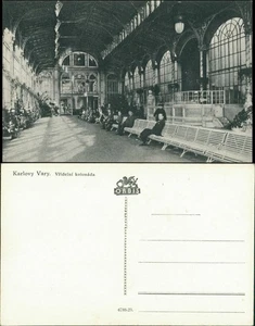 Postcard Karlsbad Karlovy Vary Kollonade - Innen 1922 - Picture 1 of 3