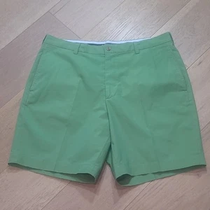 Brooks Brothers Shorts Men's sz 38 Flat Front Green Chino Shorts - Picture 1 of 10