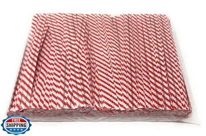 NiftyPlaza 4" Length Twist Ties, 500 Red White Plastic Coated, No Rip, Paper  - Picture 1 of 1