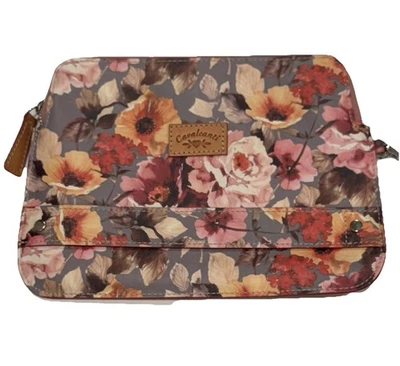 Cartera Muñequera Floral Cavalcanti Para Mujer Cuero Genuino Hecha en Italia Nueva Sin Etiquetas Foto 1 de 4