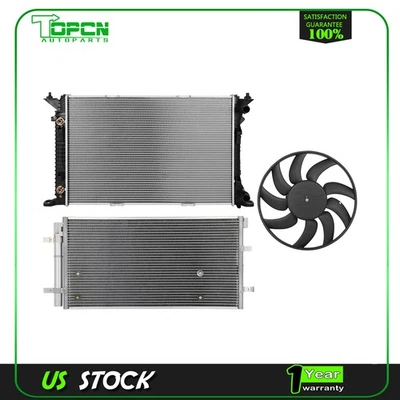 Radiator Condenser Cooling Fan For 2013-2016 Audi A4 2014-2017 Audi A5 Quattro Foto 1 de 4