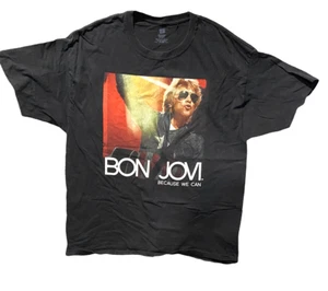 Camiseta Bon Jovi Tour Hombre XL Negra Original Banda Americana Camisa - Imagen 1 de 5