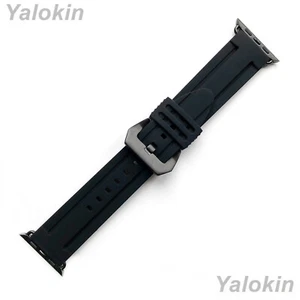 Hebilla ancha correa moderna acabado negro para Apple Watch Ultra 2 y 1 49 mm (BMD) - Imagen 1 de 4