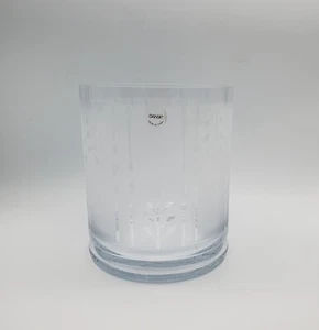 Dansk Karin Organix Glass 7" Ice Bucket Frosted Satin Etched Bowl Rare Vintage - Picture 1 of 11