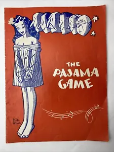 The Pajama Game Peter Arno Illustration Woman in Mens Shirt Vint Musical Program - Picture 1 of 5