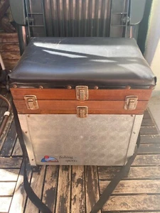 Sitzkiepe / Angelstuhl / Angelkiste / Metall / Holz - Bild 1 von 23