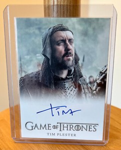 Game Of Thrones Autograph Card: Tim Plester (Walder Rivers) Season 6 V Limited