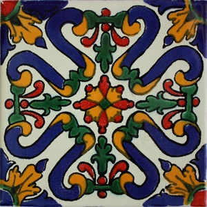 Mosaico salpicadero de azulejos mexicanos 4,2 x 4,2 9 piezas TalaMex Atessa Talavera - Imagen 1 de 1