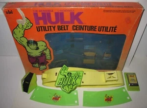 THE INCREDIBLE HULK UTILITY BELT REMCO TOY MARVEL AVENGERS 1978 VINTAGE CANADA - Picture 1 of 13
