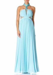 Forever Unique Aliyah Soft Maxi Mesh Dress Size 12 Uk BNWT RRP £248 Turquoise - Picture 1 of 4