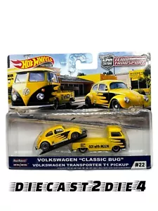 Neu/Versiegelt Hot Wheels Team Transport Volkswagen Classic Bug + Transporter #22 - Bild 1 von 4