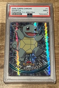 PSA 9 Mint Squirtle Spectra 2000 Pokemon Topps Chrome T.V. #7; Fresh Grade