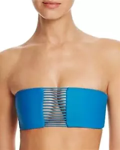 Mikoh 262106 Women Sunset Skinny String Bandeau Bikini Top Blue Size Large - Picture 1 of 2