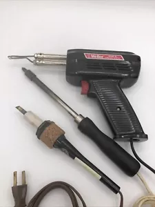 Vintage Soldering Iron Lot Weller Model 8200 Rapco inc wood handle Electric - Picture 1 of 12