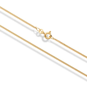 Panzerkette 333 Goldkette 45cm 1,4mm Gelbgold 8 Karat Goldschmuck Halskette Neu - Picture 1 of 3