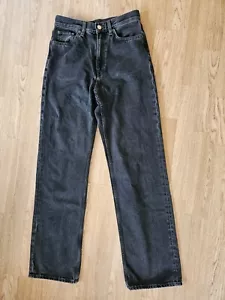 COS Relaxed Straight HIGH RISE Black DENIM JEANS 25 UK 8 Pants Trousers Pockets - Picture 1 of 21