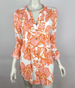 Anthropologie Maeve Floral Long Sleeve Shirt Women L NWT Button-Up Tunic Blouse - Picture 1 of 13