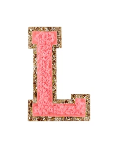 Stoney Clover Lane Ripe Peach Glitter Varsity Letter Patches - Picture 1 of 39