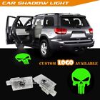 Green Punisher Skull Car Door Projector Courtesy Ghost Shadow Light For Cha Rger
