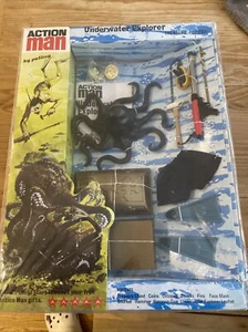 VINTAGE ACTION MAN 40th CARDED UNDERWATER EXPLORER TREASURE HUNTER 1/6 SCALE - Picture 1 of 2