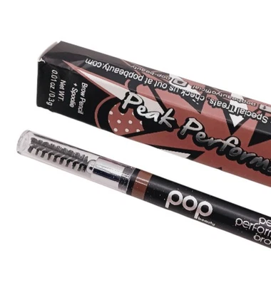 Lápiz de cejas y boolie morena natural Pop Beauty Peak Performance Foto 1 de 3