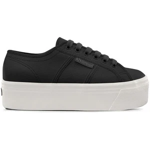 Entrenador Superga 2790 Cuero Caído Forro Negro en Algodón, Vulcanizado Natura - Imagen 1 de 4
