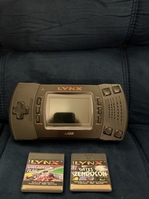 Atari Lynx Handheld Console with 2 Games, Tested & Working