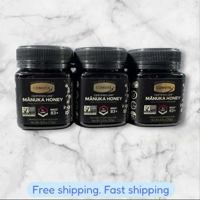 FOR 3 Manuka Honey COMVITA Certified UMF 5+ MGO 83+ 8.8 OZ New Zealand 04/26+NEW - Image 1 of 2