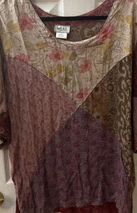 MSAS Vintage Boho Bluse XL Viskose - Bild 1 von 9