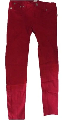 Pantalones de mezclilla rojos lisos Wet Seal cremallera con botones para mujer talla L Foto 1 de 4