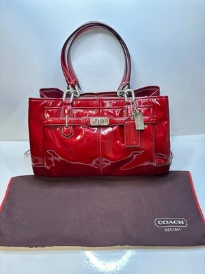 Bolso de mano vintage Y2K Coach Chelsea Jayden charol borgoña Foto 1 de 4