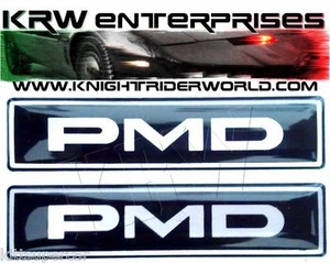 1982 PONTIAC FIREBIRD KNIGHT RIDER KITT KARR K2000 PMD SEATS EMBLEMS PAIR SILVER - Bild 1 von 11