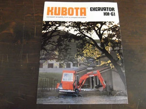 KUBOTA KH-61 COMPACT/MINI EXCAVATOR BROCHURE 1989 - Picture 1 of 4