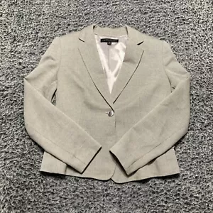 Anne Klein Blazer Jacket Women's 6 Gray Lined Wool Blend Notch Lape RN 54050 - Picture 1 of 10