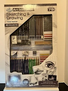 Royal Langnickel Art Sketch & Drawing Set 79pc NIB Carrying Case Instructions Hi - Picture 1 of 24
