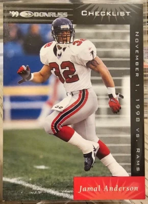 1999 Donruss Checklist Jamal Anderson #191 Atlanta Falcons - Image 1 of 2