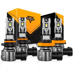 AUXBEAM 9005 H11 LED Headlights High Low Beam For Ram 1500 2500 3500 2020-2024 - Picture 1 of 12