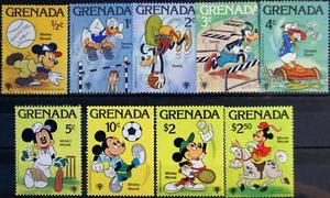 GRENADA 1979 991-99 Disney Cartoons Intl. Jahd d. Kindes IYC Sport Fußball MNH - Picture 1 of 1