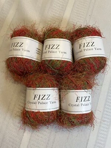 LOT 5 Skeins Crystal Palace FIZZ 50 Gram Skeins 9527 Turning Leaves 120 Yds Each - Picture 1 of 5