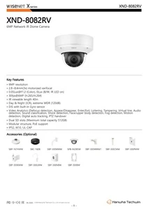 Hanwha Techwin XND-8082RV 6MP Vandal Indoor IP Security DomeCamera 2.8-8.4mmLens - Picture 1 of 5