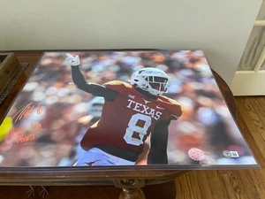 Fotografia firmata Xavier degna 16x20 Texas Longhorns testimone BAS - Foto 1 di 4