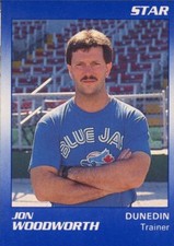 1990 Star Dunedin Blue Jays JON WOODWORTH RC BLUE JAYS TRAINER