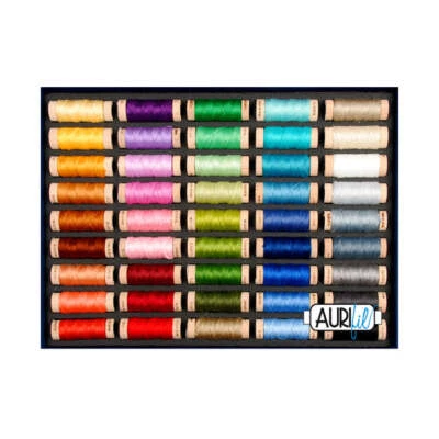 Aurifil Thread Holiday Sale 45 SMALL SPOOLS FLOSS in a rainbow of hues -ABSCAF45 - Image 1 of 2