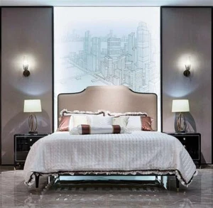 Furniture Baroque Rococo 3 Part Set Bed Console Bedside Tables Luxury Bedroom - Imagen 1 de 1