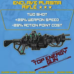 FALLOUT 76 PC Two Shot +25% Weapon Speed -35% AP Cost ENCLAVE PLASMA RIFLE - Bild 1 von 1