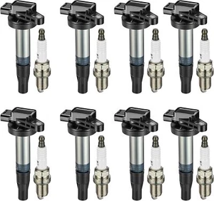 8X Spark Plug and Ignition Coil Pack For F-150 F150 2011 2012 2013 2014 5.0L V8 - Bild 1 von 8
