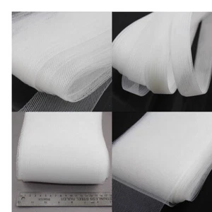 WHITE (01)CRINOLINE 8 SIZES MILLINERY HEAD PIECES FASCINATOR WEDDING SINAMAY lot - Picture 1 of 7