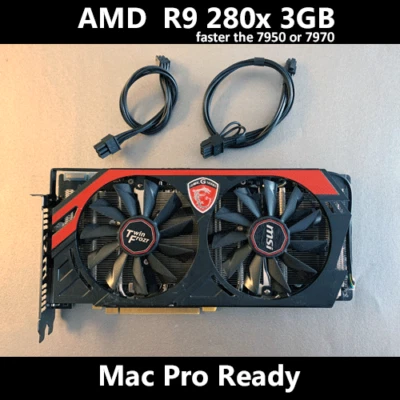 AMD R9 280X 3GB VRAM | Mac Pro Ready | Metal Support for Mojave     Monterey - Image 1 of 2