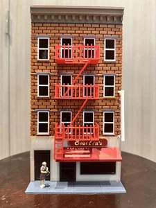 O Scale Little Italy's ""Emilia's"" italienisches Restaurant Flachbausatz (GEBAUT) - Bild 1 von 11